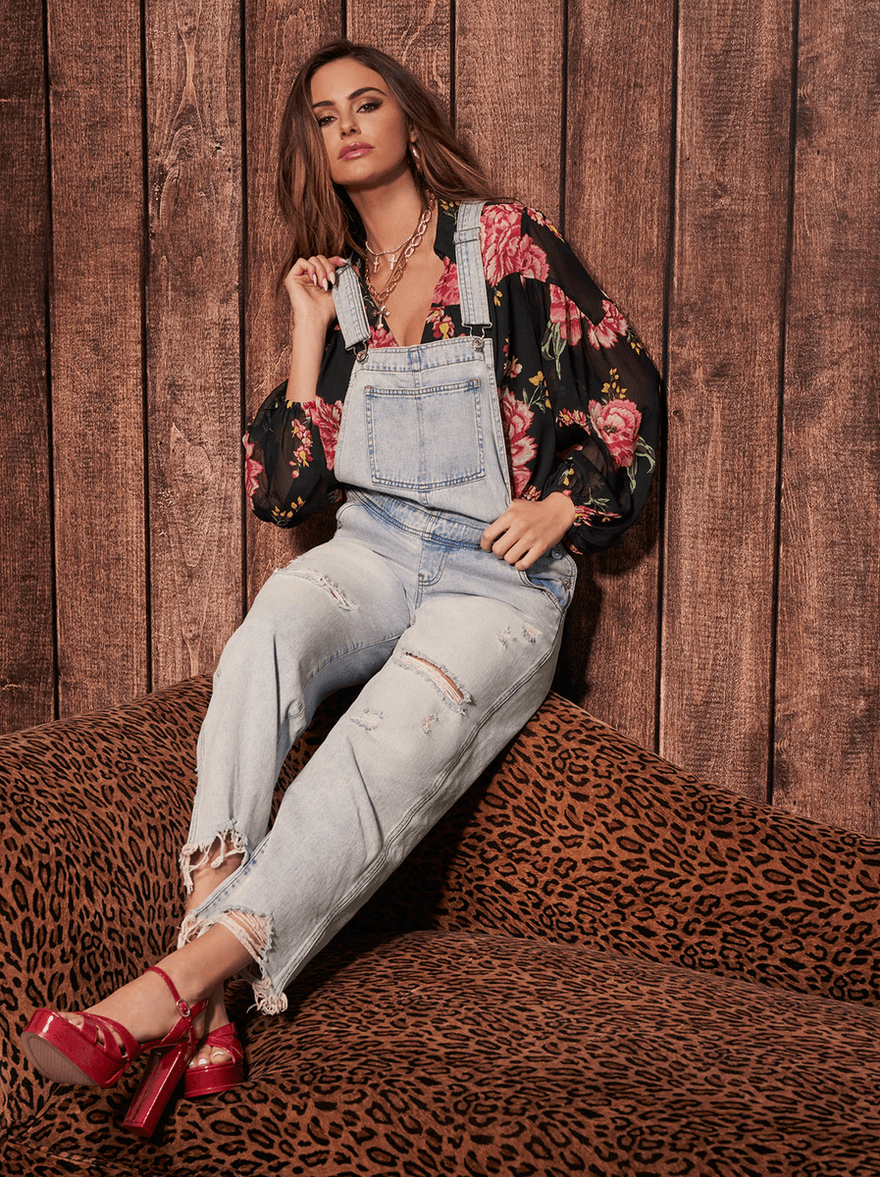 Jessica Simpson Baggy Overalls in Folklore