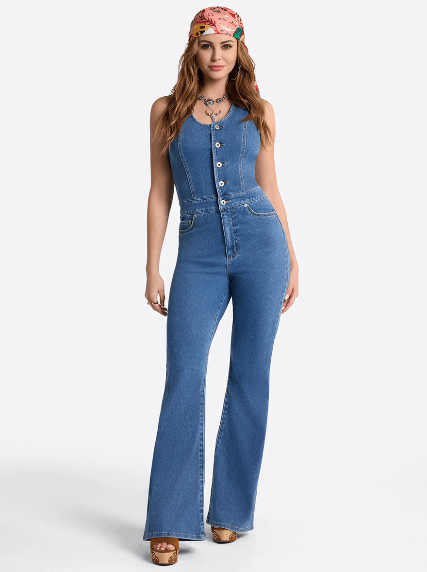 Jessica Simpson Flare Jumpsuit in Whispered