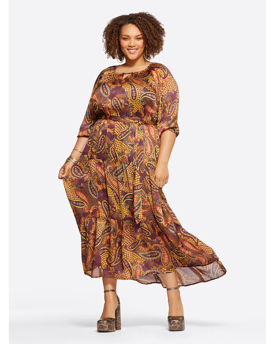 Jessica Simpson Natalia Dress in Paisley Confetti