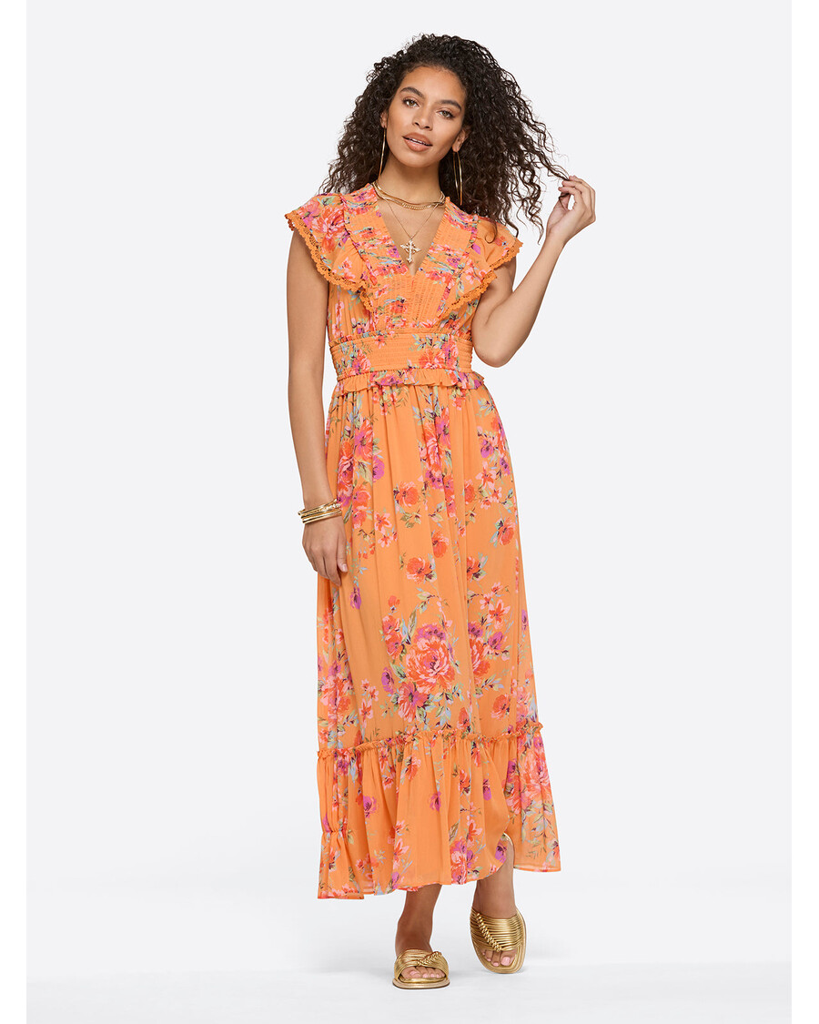 Jessica Simpson Phillipa Maxi Dress in Watercolor Roses