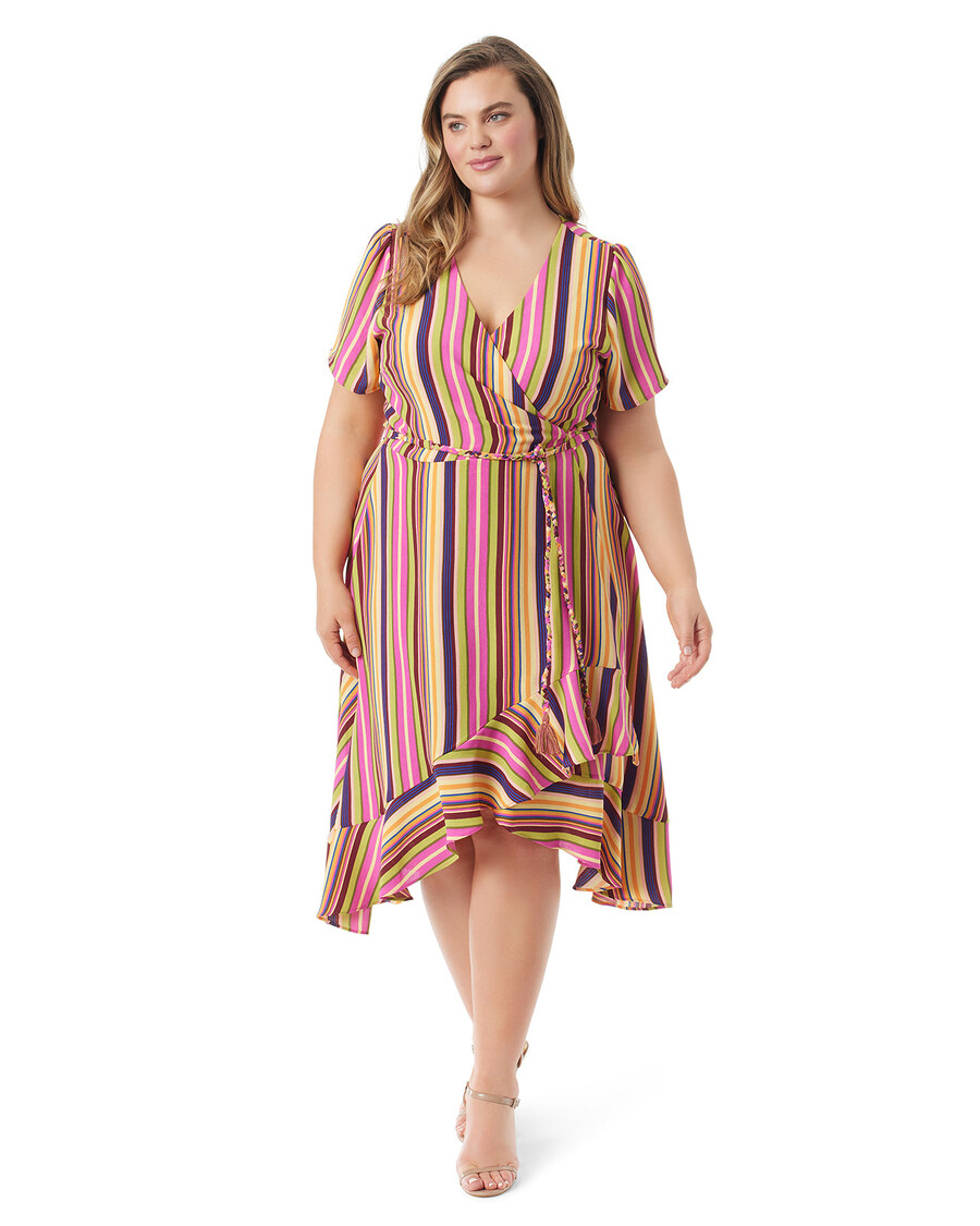 Jessica Simpson Varsha Obleka Z Zavitkom V Rožnato Vijolični Barvi