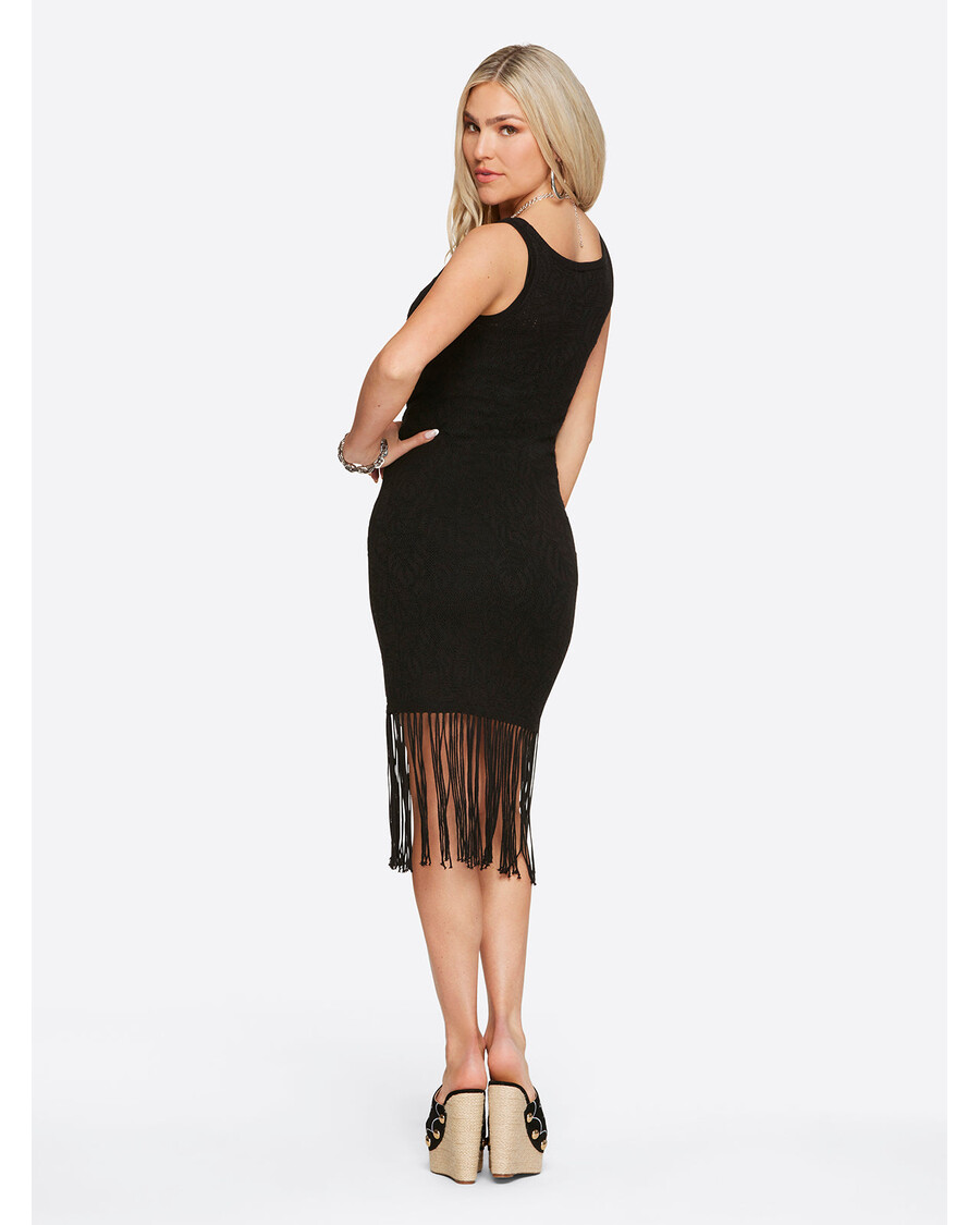 Jessica Simpson Sage Fringe Dress in Black