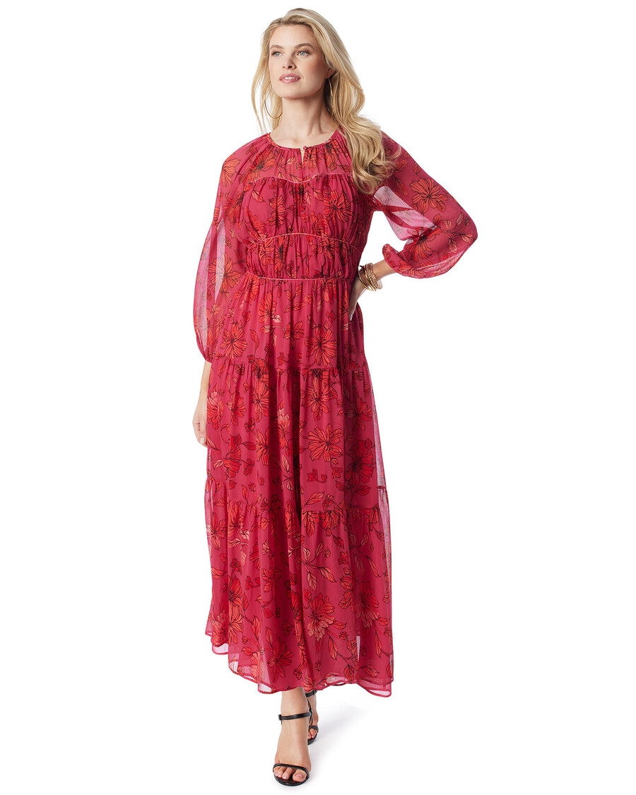 Jessica Simpson Sasha Maxi Dress in Outlined Blossoms