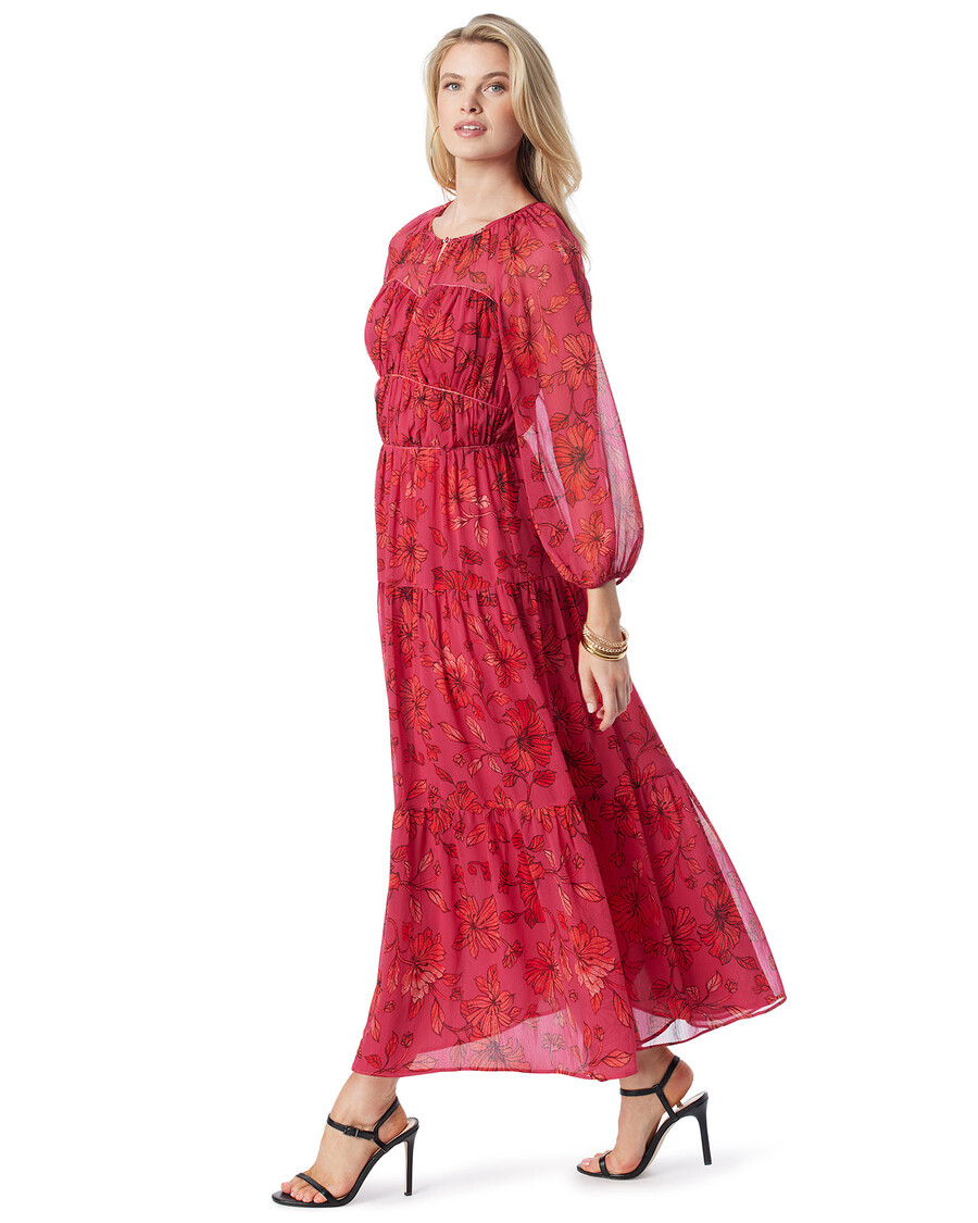 Jessica Simpson Sasha Maxi Dress in Outlined Blossoms