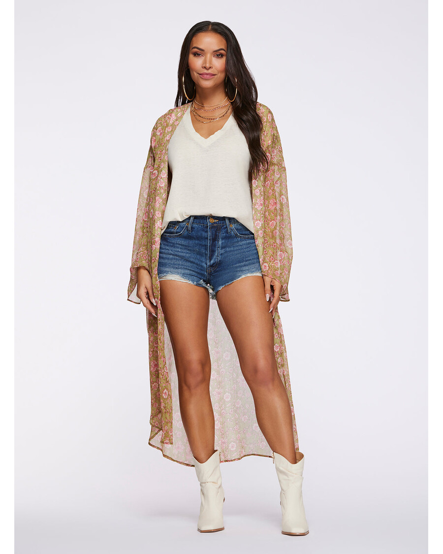 Jessica Simpson Blaine Kimono in Boa Botanical Dots