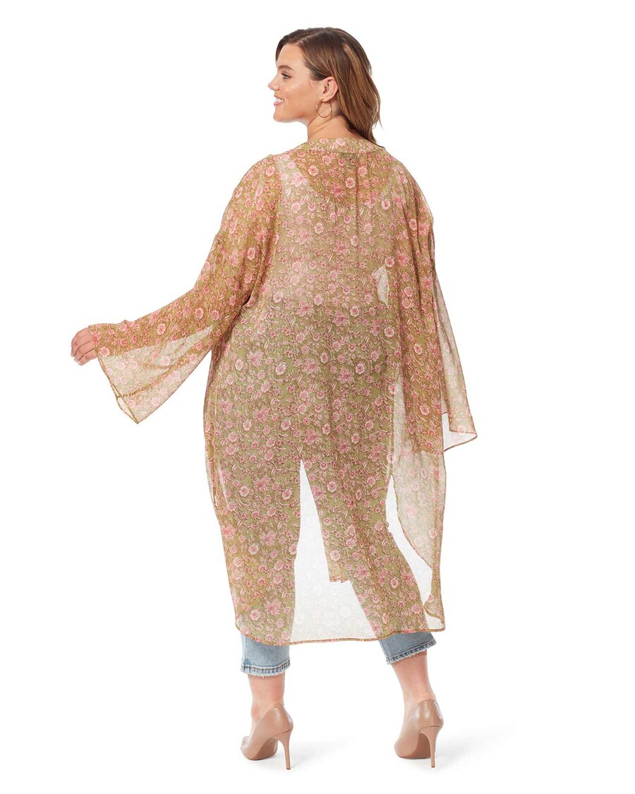 Jessica Simpson Blaine Kimono in Boa Botanical Dots