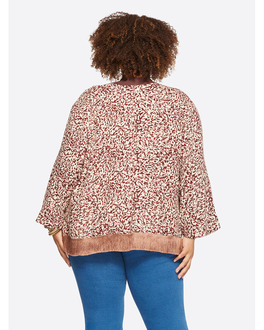 Jessica Simpson Anya Cropped Duster V Kamuflažni Leopard Barvi