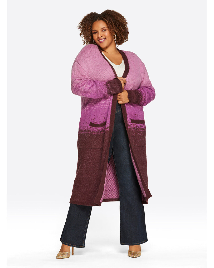 Karminowy Kardigan Jessica Simpson W Paski Z Degustacją Wina