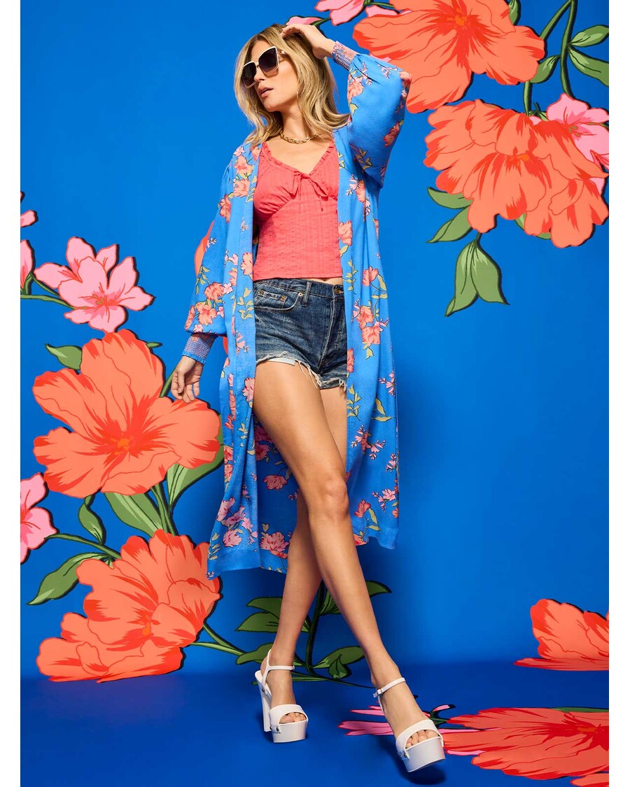 Jessica Simpson Amalia Kimono in Happy Floret
