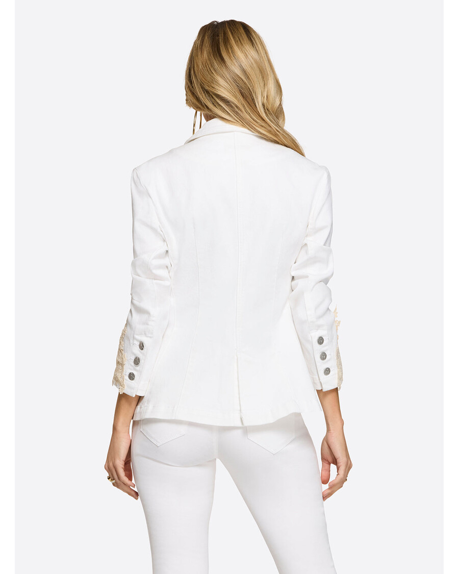 Jessica Simpson Fitted Blazer in White
