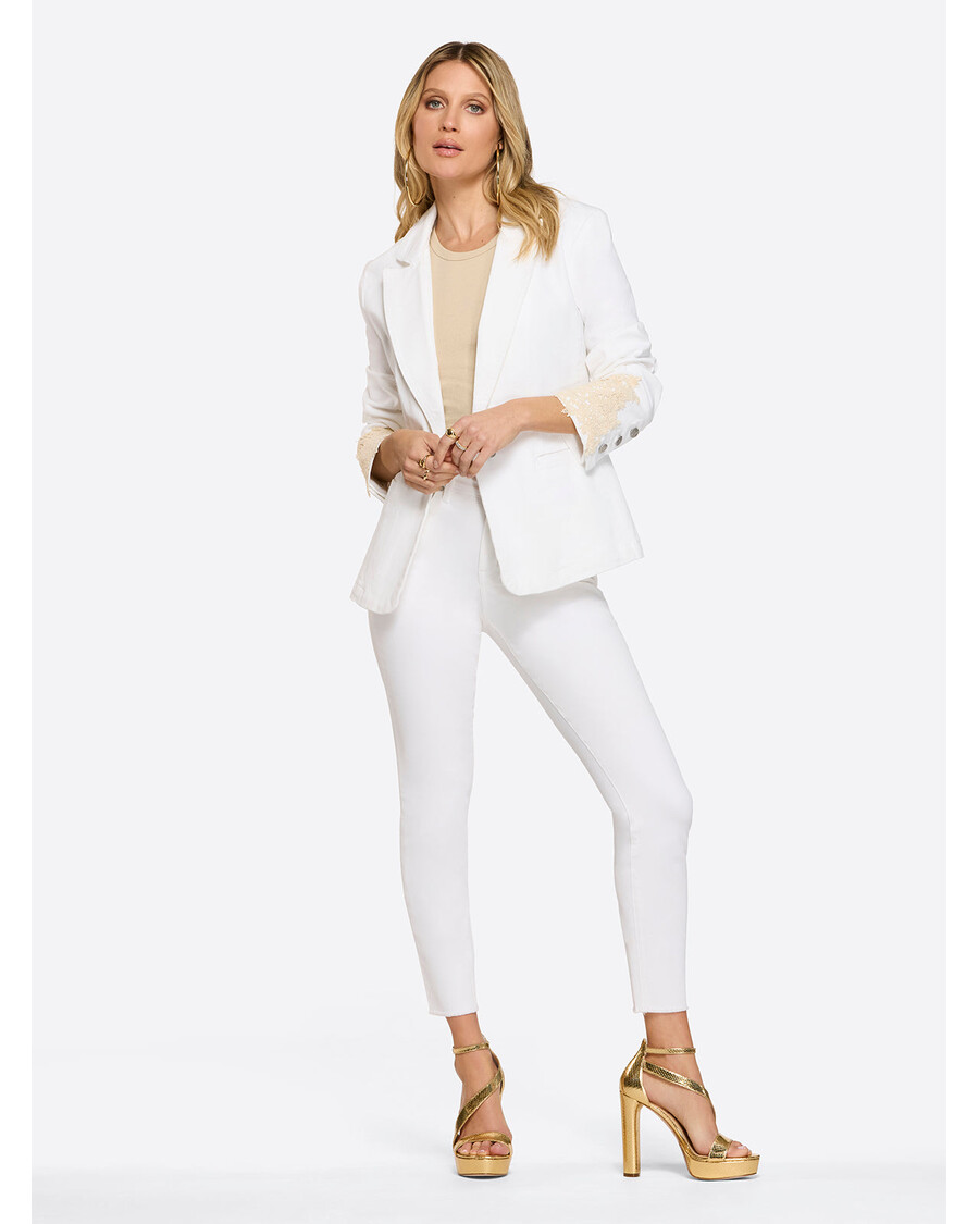 Jessica Simpson Fitted Blazer in White