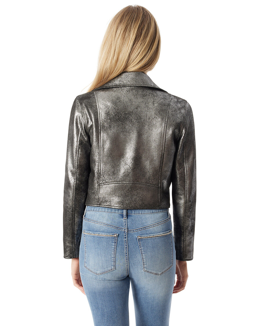 Biker Jacket Jessica Simpson σε ασημί μαύρο