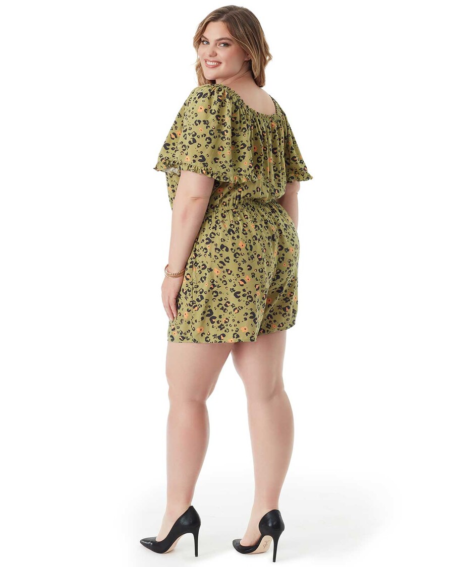 Jessica Simpson Johanna Romper in Flora Cheetah