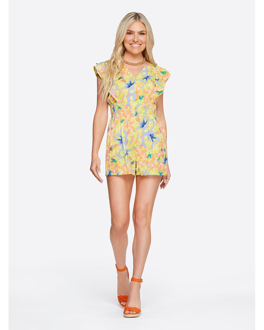 Jessica Simpson Camille Nabrane Hlače Iz Hibiskusa