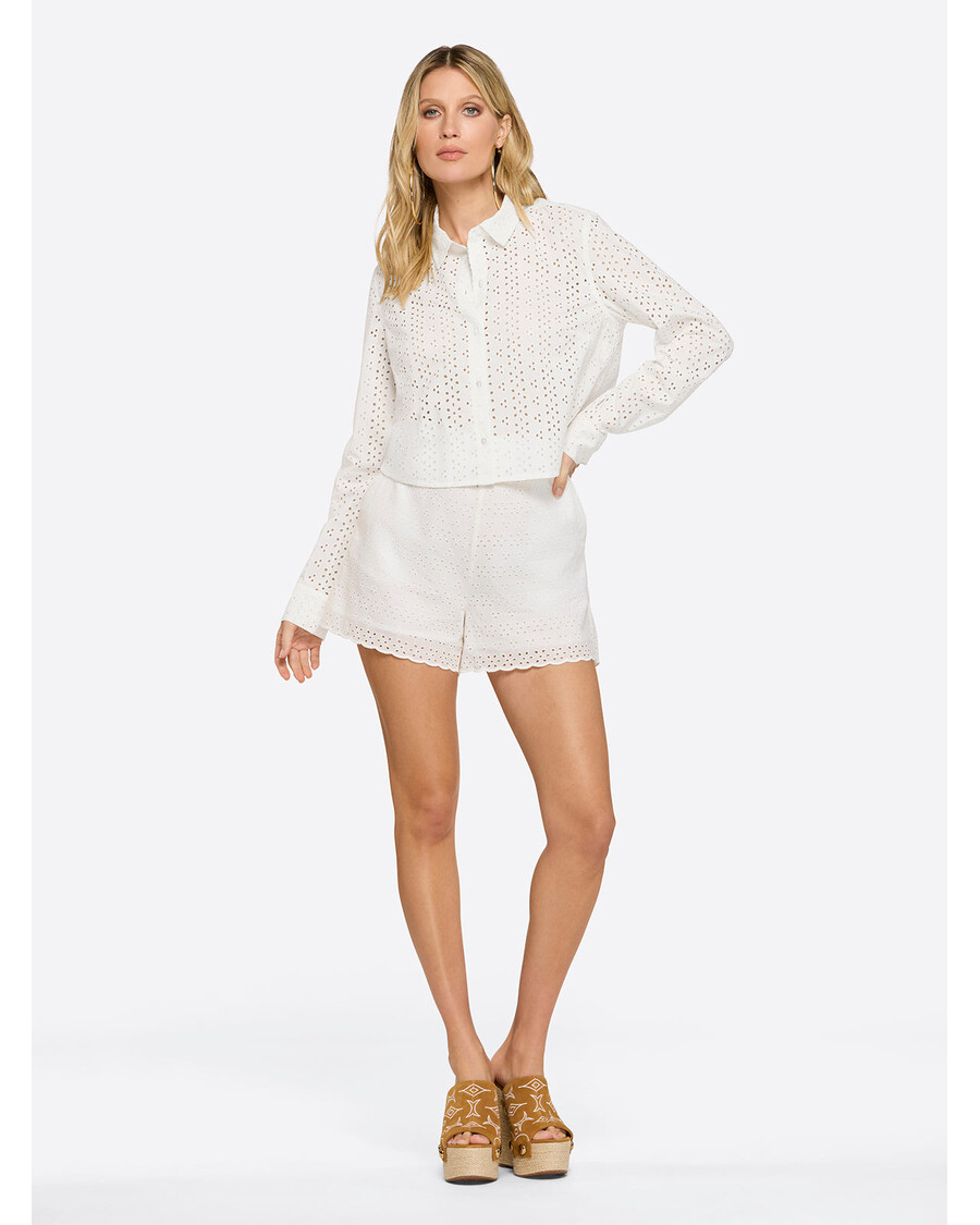 Jessica Simpson Giana Button Up Shirt in Gardenia