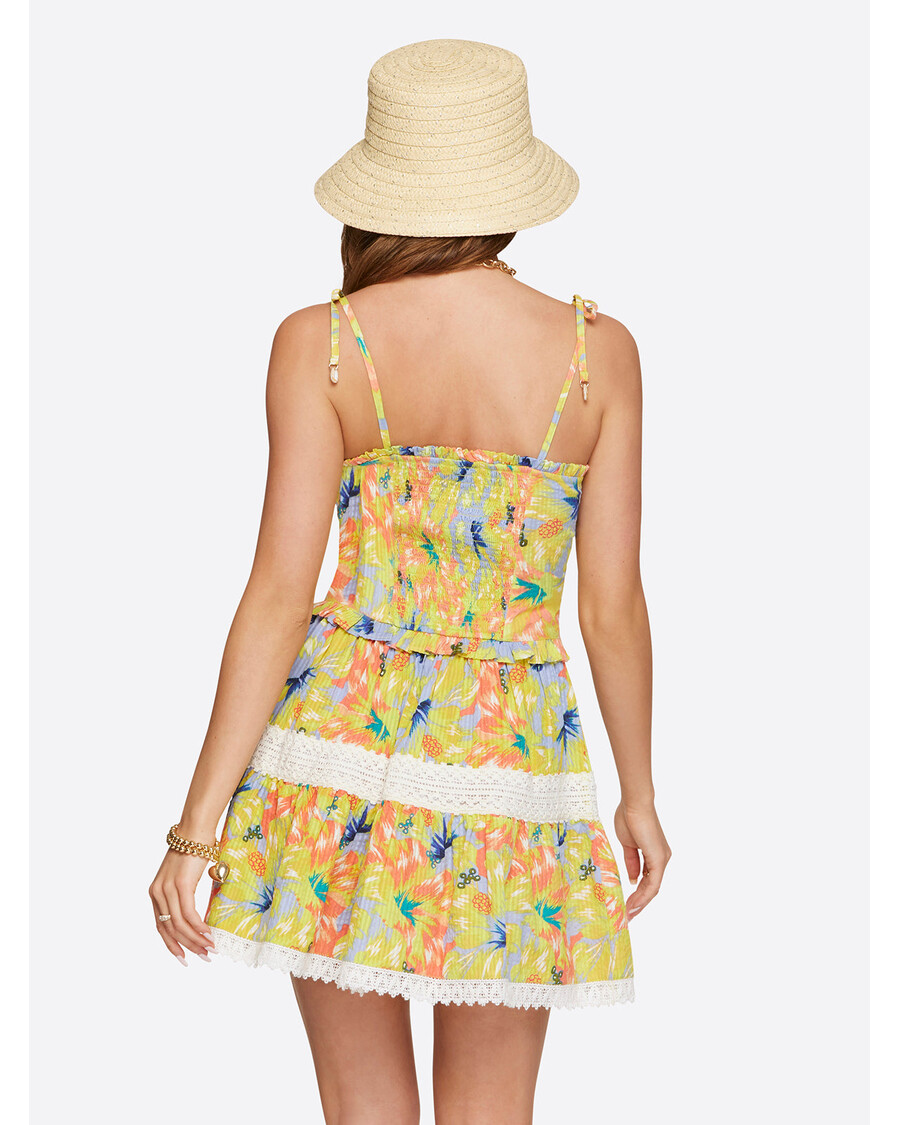 Jessica Simpson Clare Peplum Tank in Candy Hibiscus