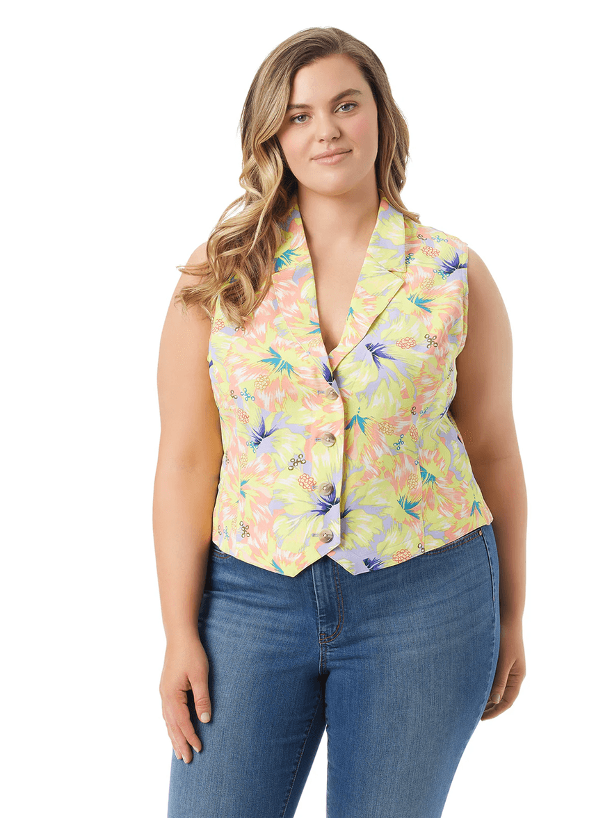 Jessica Simpson Embla Vest in Candy Hibiscus