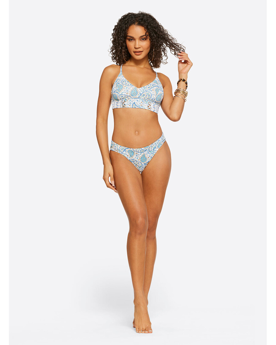 Jessica Simpson Magusus ülekoormus Pool Shirred Hipster Valges Multi