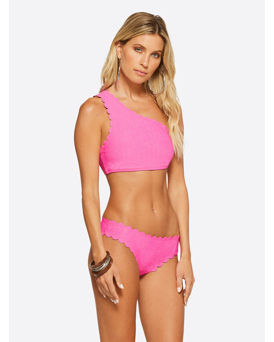 Jessica Simpson Under the Sea One Shoulder Top in Pink Parfait