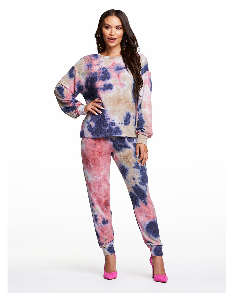 Jessica Simpson Rainey Tie Dye Top in Multi Tie Dye