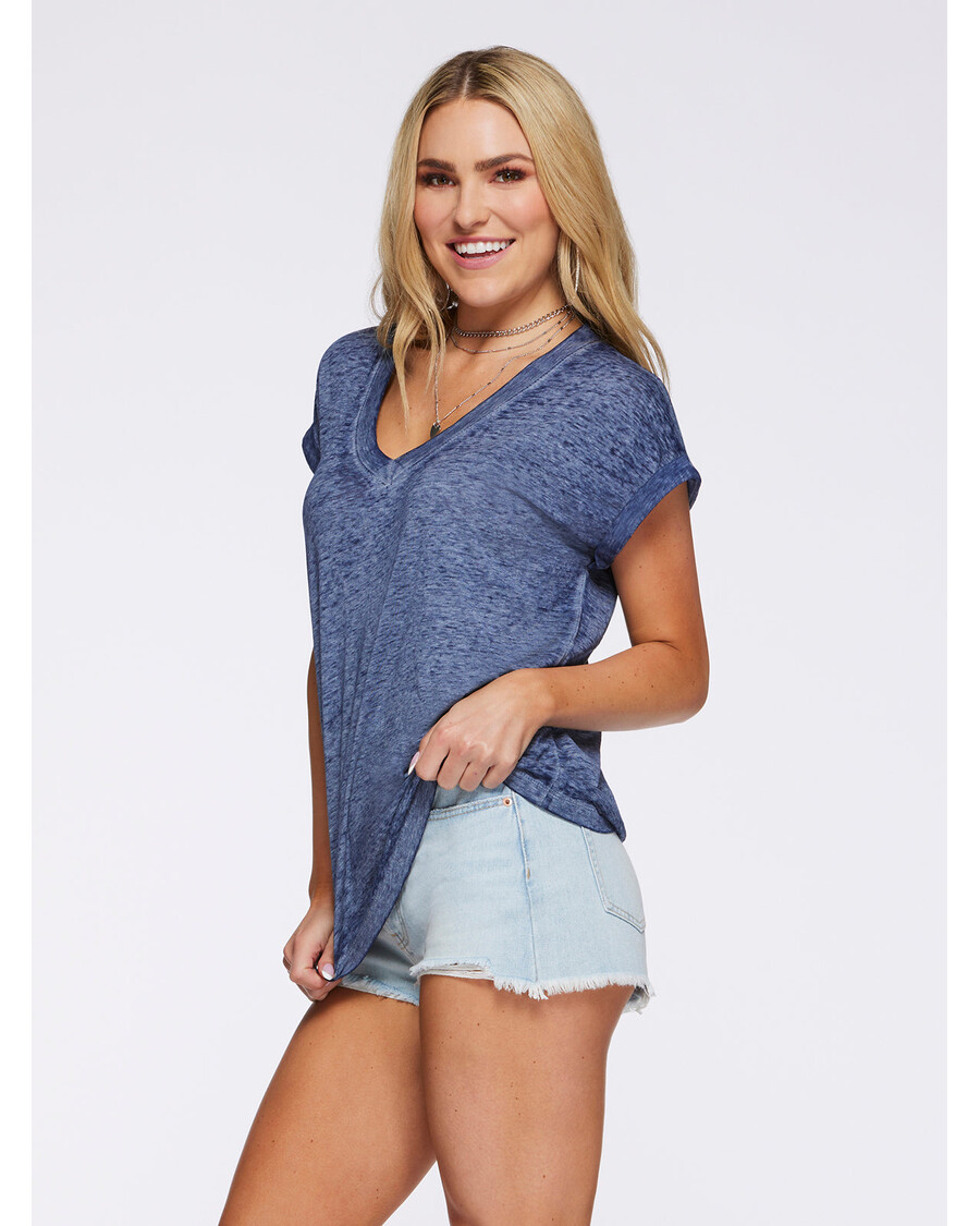 טי ג'סיקה סימפסון אמורי בצבע כחול שמלה