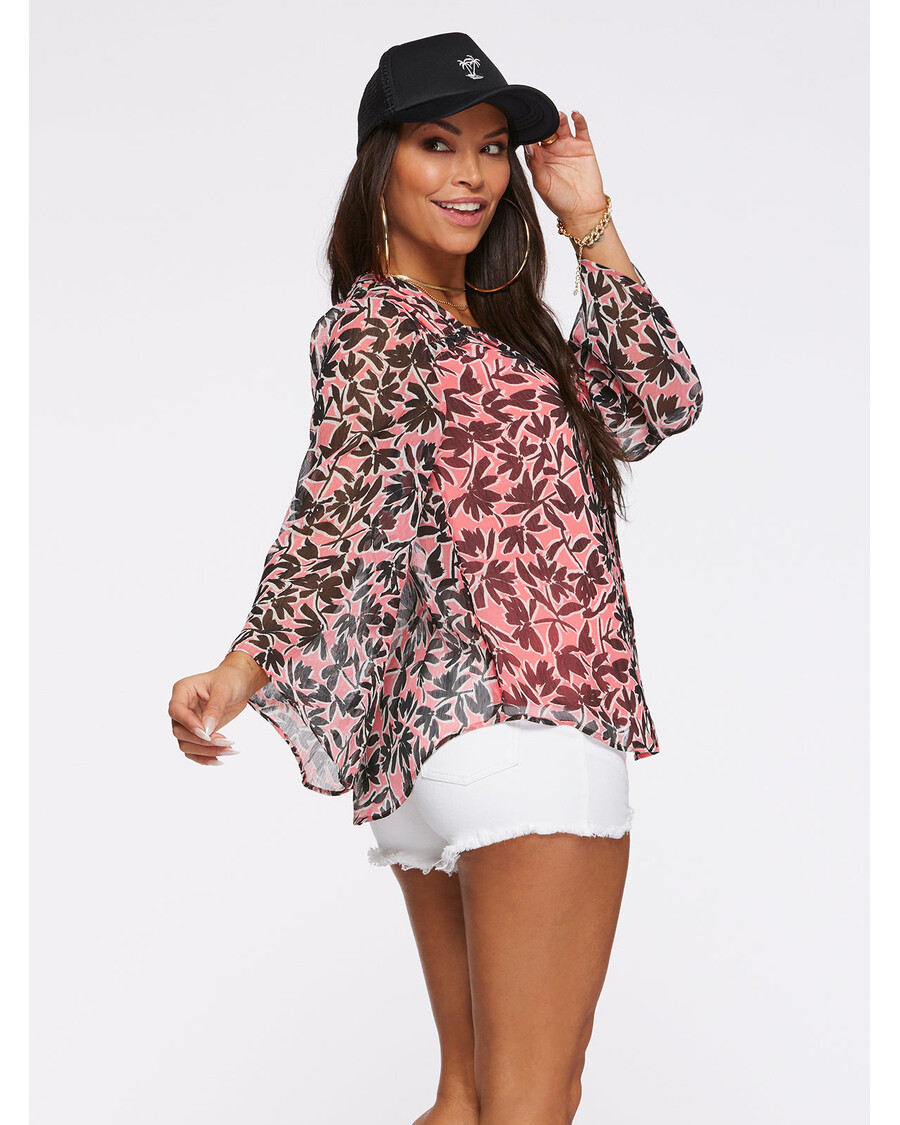 Jessica Simpson Leslie Blouse in Flora Brushes