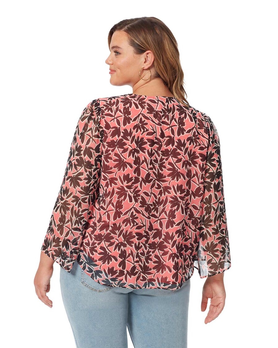 Jessica Simpson Leslie Blouse in Flora Brushes