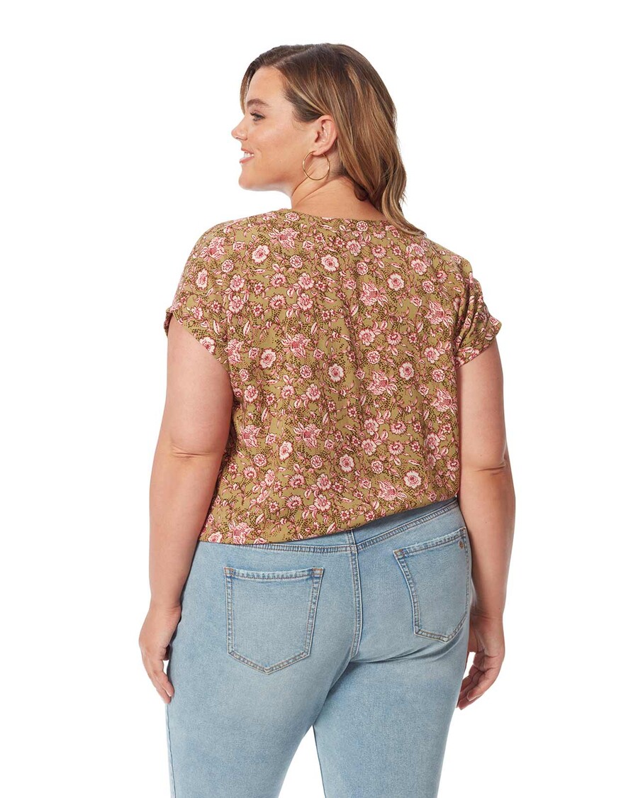 Джесика Симпсън Луел блуза в боа ботанически точки