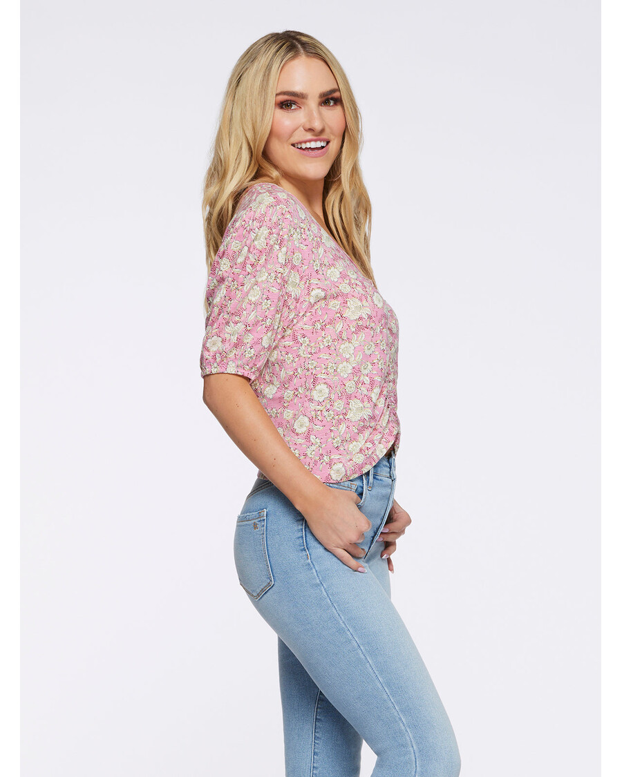 Jessica Simpson Murphy Tee in Wild Roses Botanical Dots
