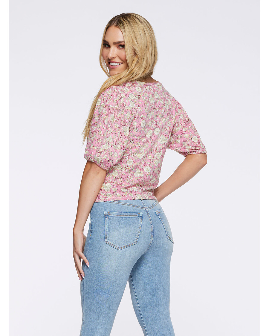Jessica Simpson Murphy Tee in Wild Roses Botanical Dots