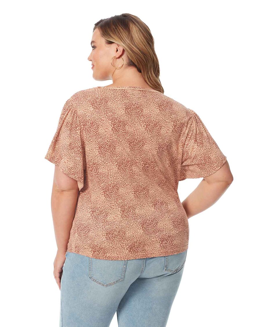 Jessica Simpson Ophelia Top in Winding Leopard