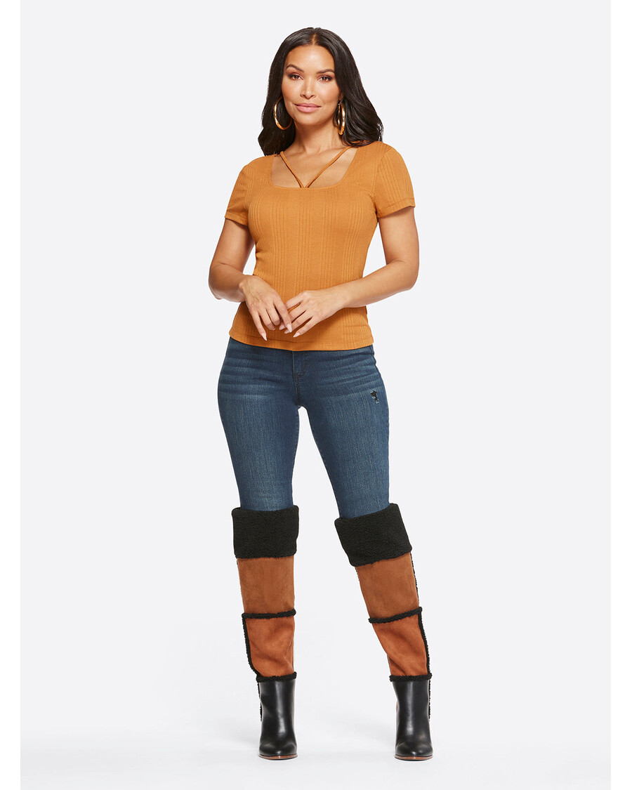 Jessica Simpson Pippa Top in Glazed Ginger