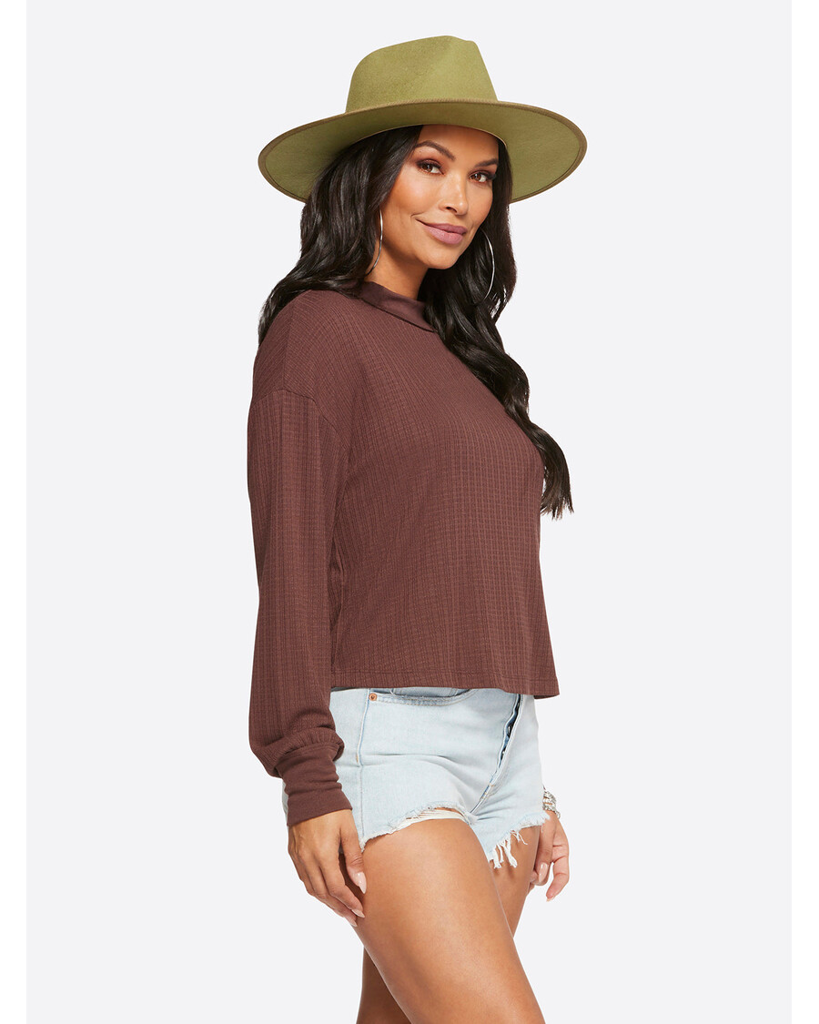 Jessica Simpson Preston Tee in Deep Mahogany