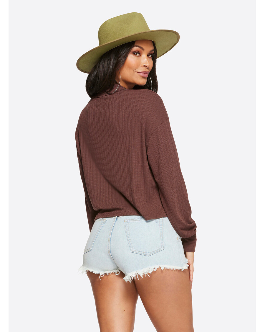 Jessica Simpson Preston Tee in Deep Mahogany