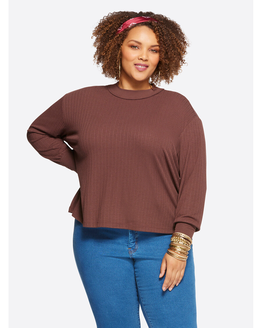 Jessica Simpson Preston Tee in Deep Mahogany