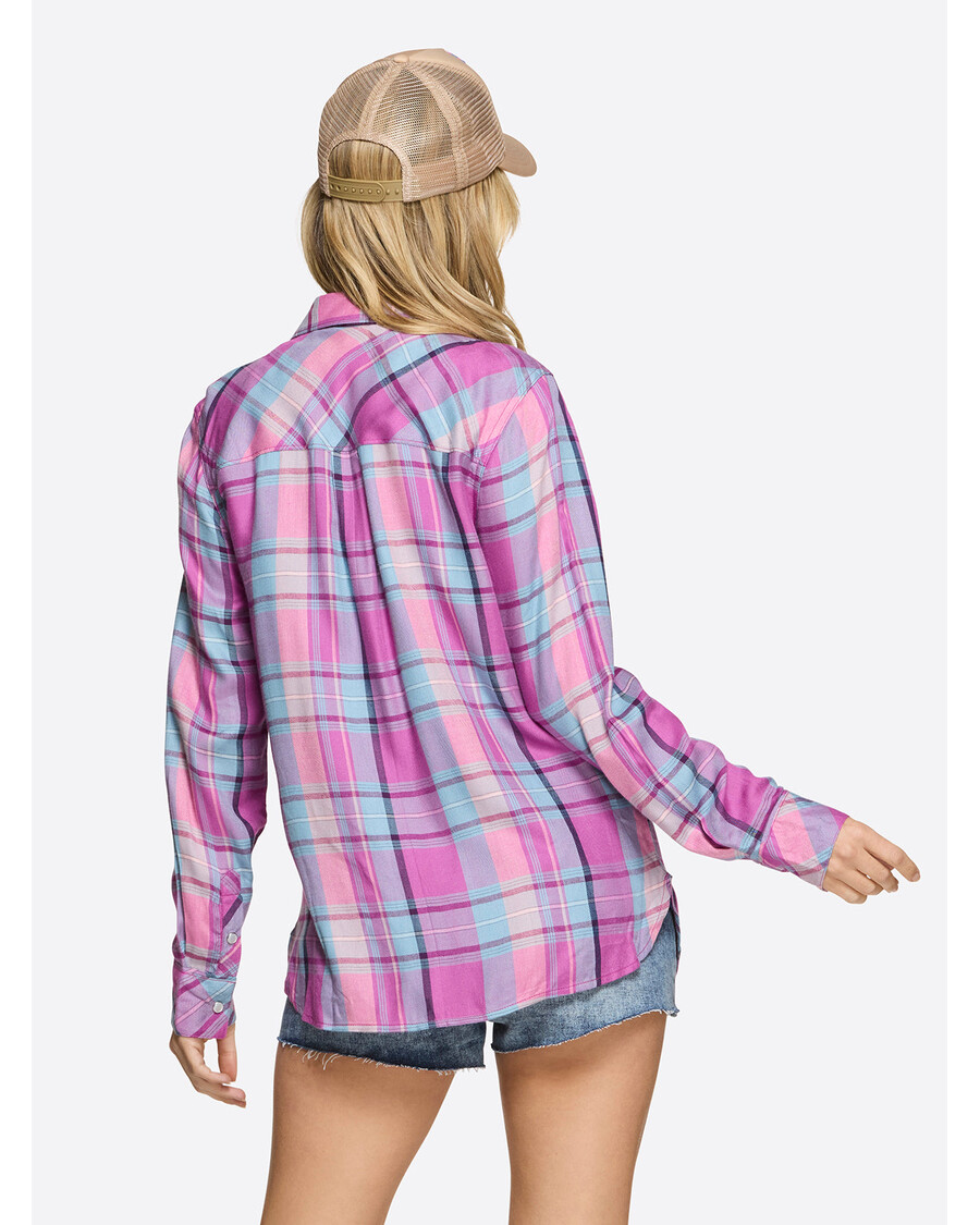Jessica Simpson Petunia Shirt in Radiant Orchid Plaid