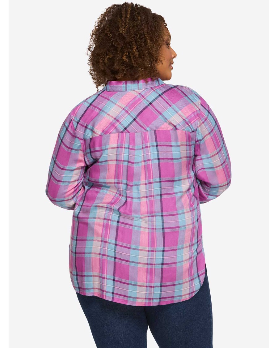 Jessica Simpson Petunia Shirt in Radiant Orchid Plaid