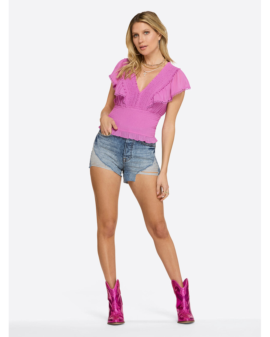 Jessica Simpson Lilianna Top in Radiant Orchid