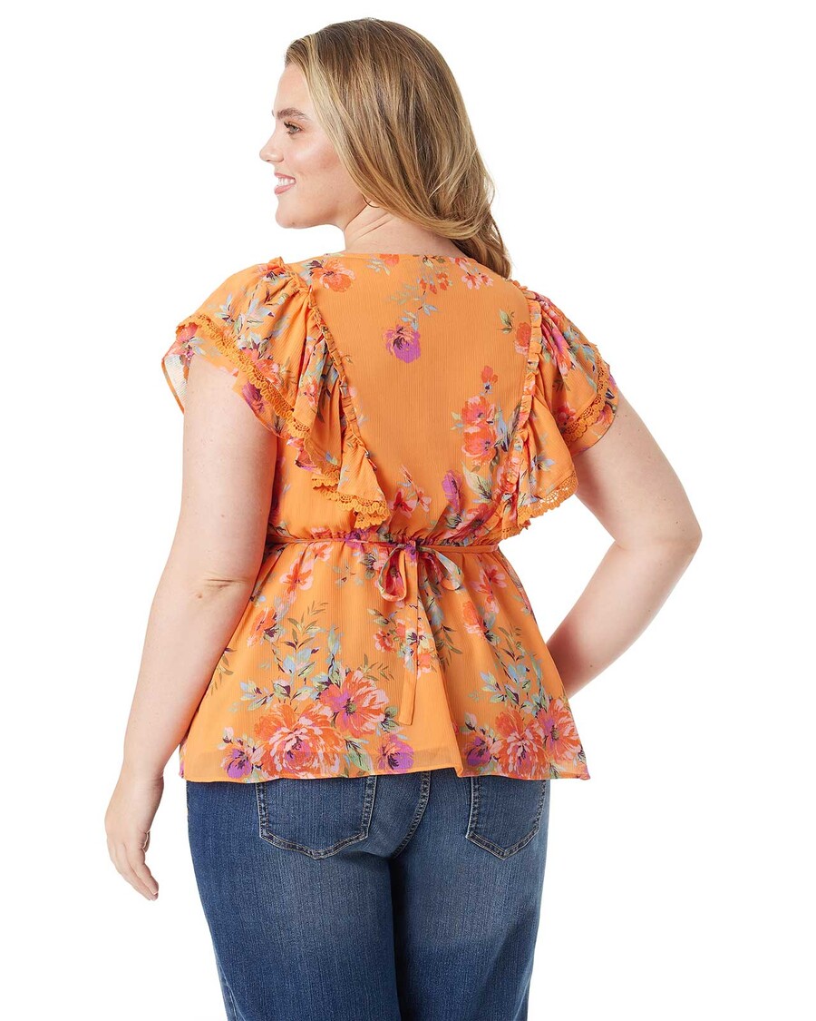 Jessica Simpson Nori Top in Watercolor Roses