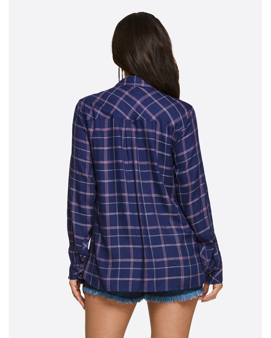 джесика симпсън петуния риза в карирана океанска пещера