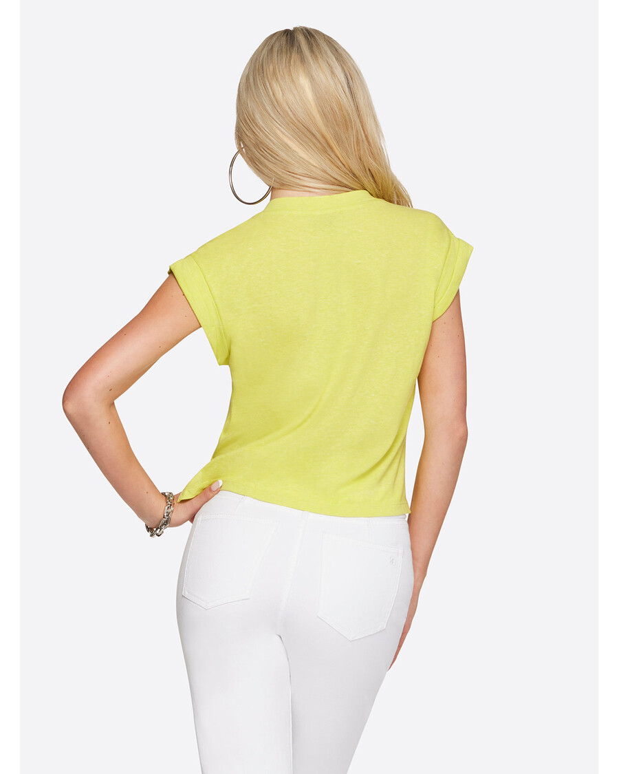 Jessica Simpson Hester Crop Tee in Limeade