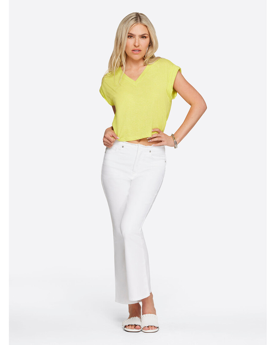 Jessica Simpson Hester Crop Tee in Limeade