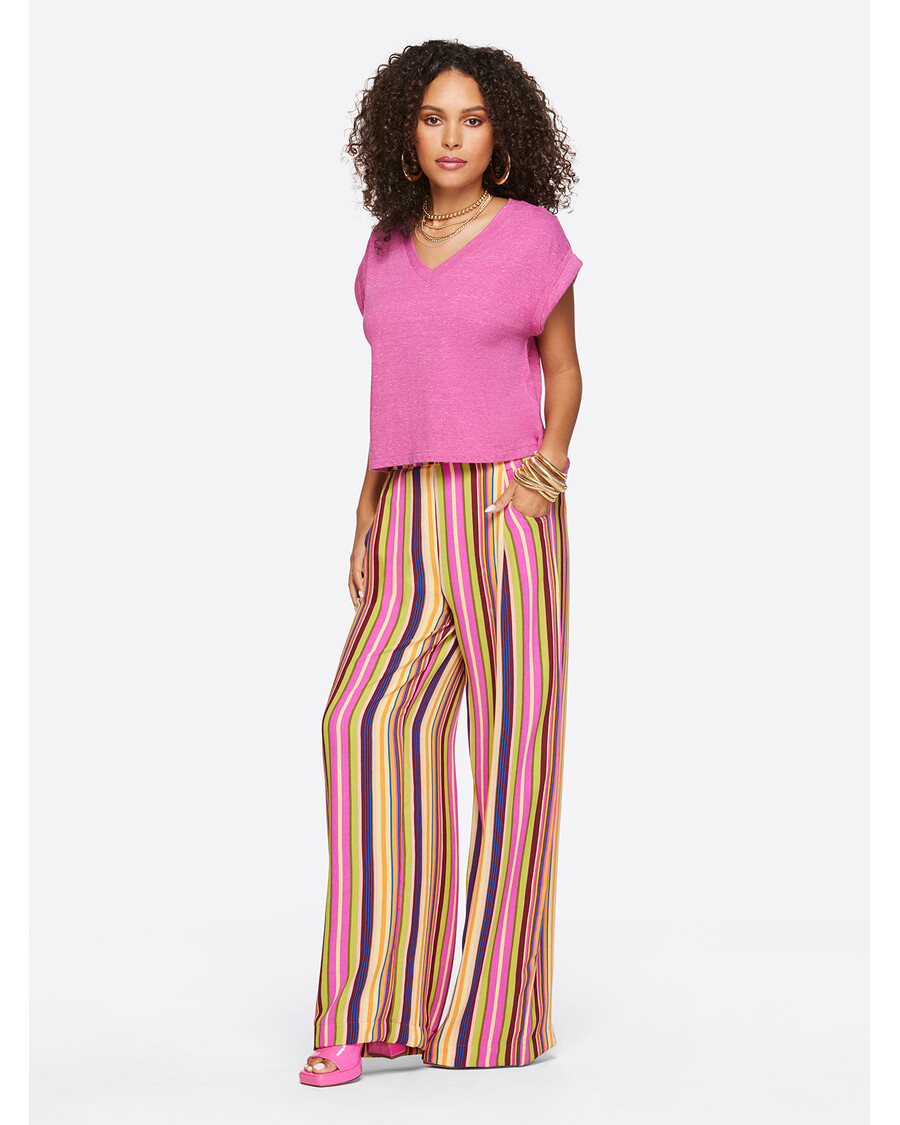 Jessica Simpson Hester Crop Tee in Rose Violet