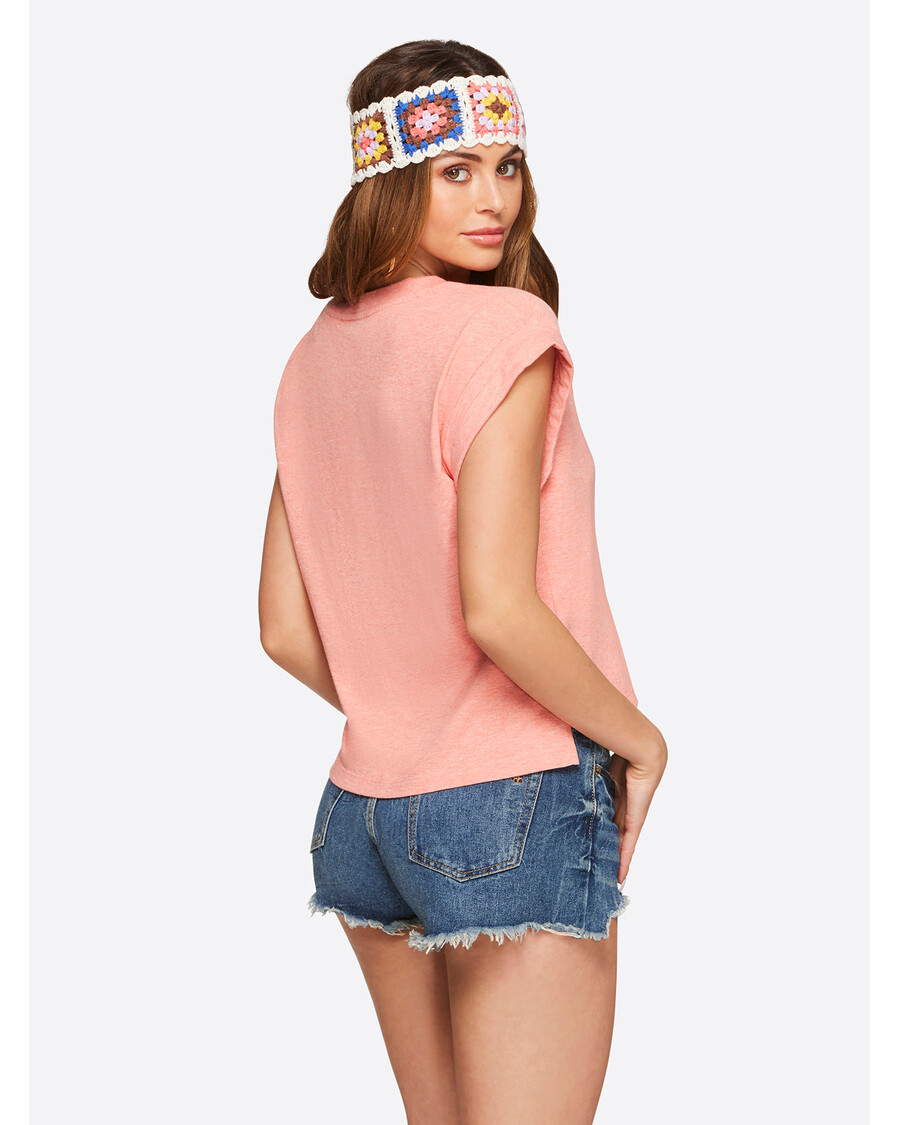 Jessica Simpson Hester Crop Tee in Shell Pink