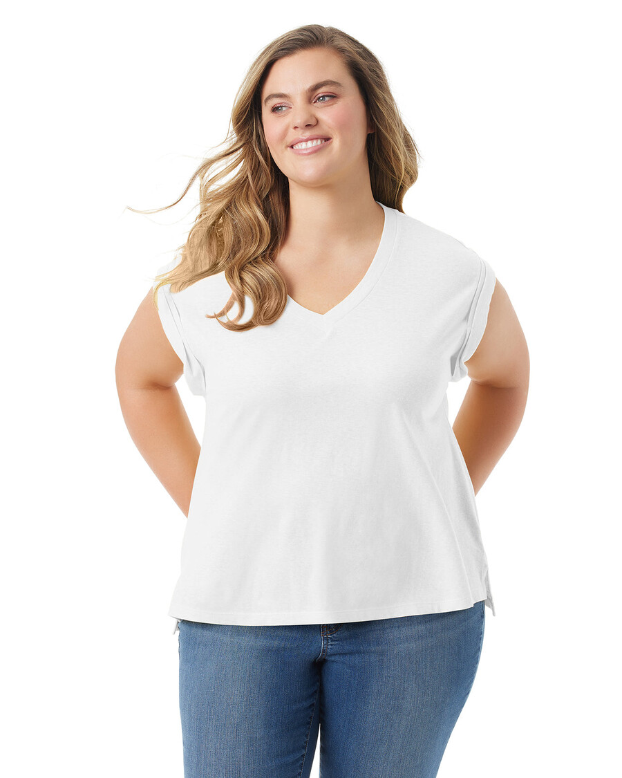 Jessica Simpson Hester Crop Tee in Snow White