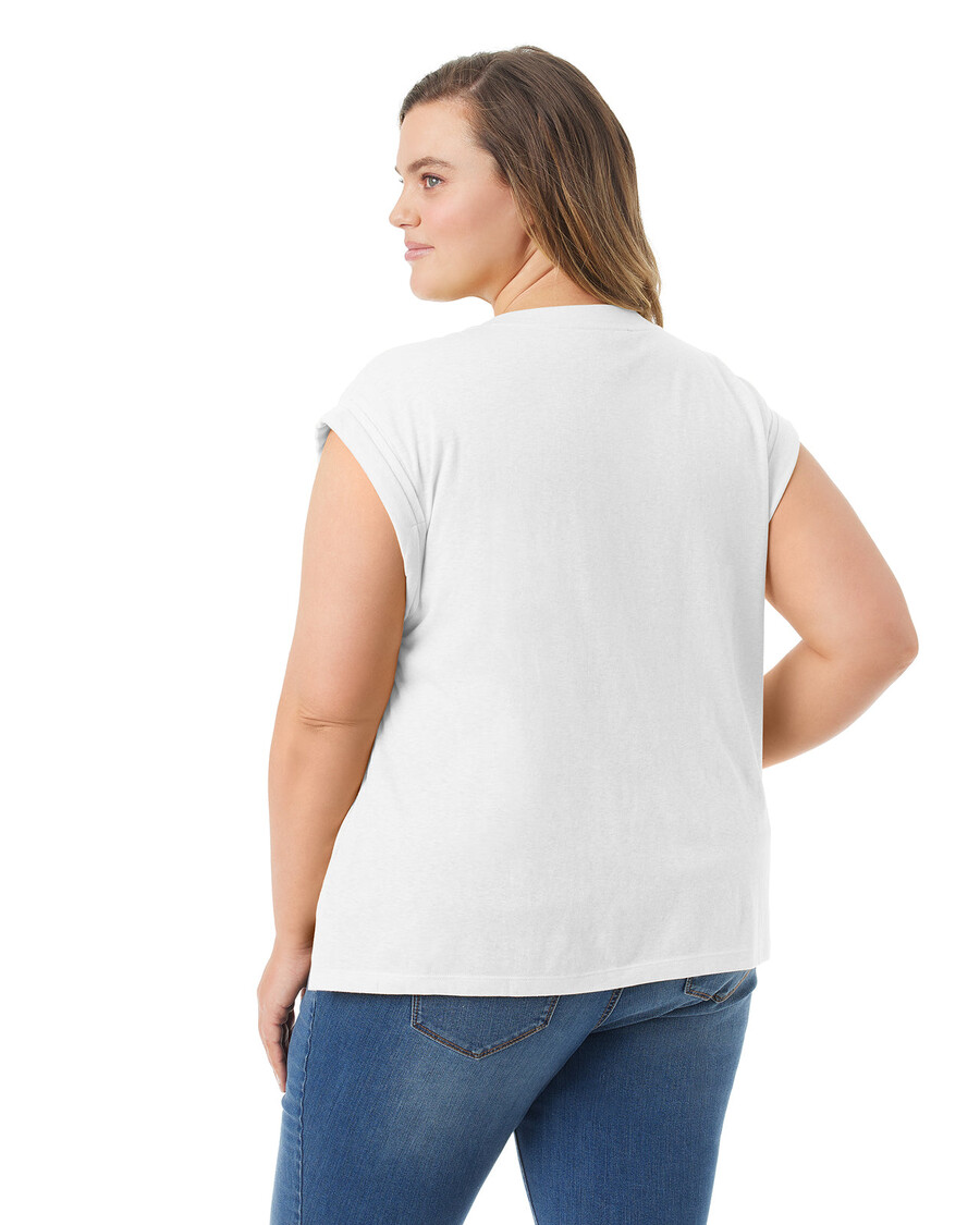 Jessica Simpson Hester Crop Tee in Snow White