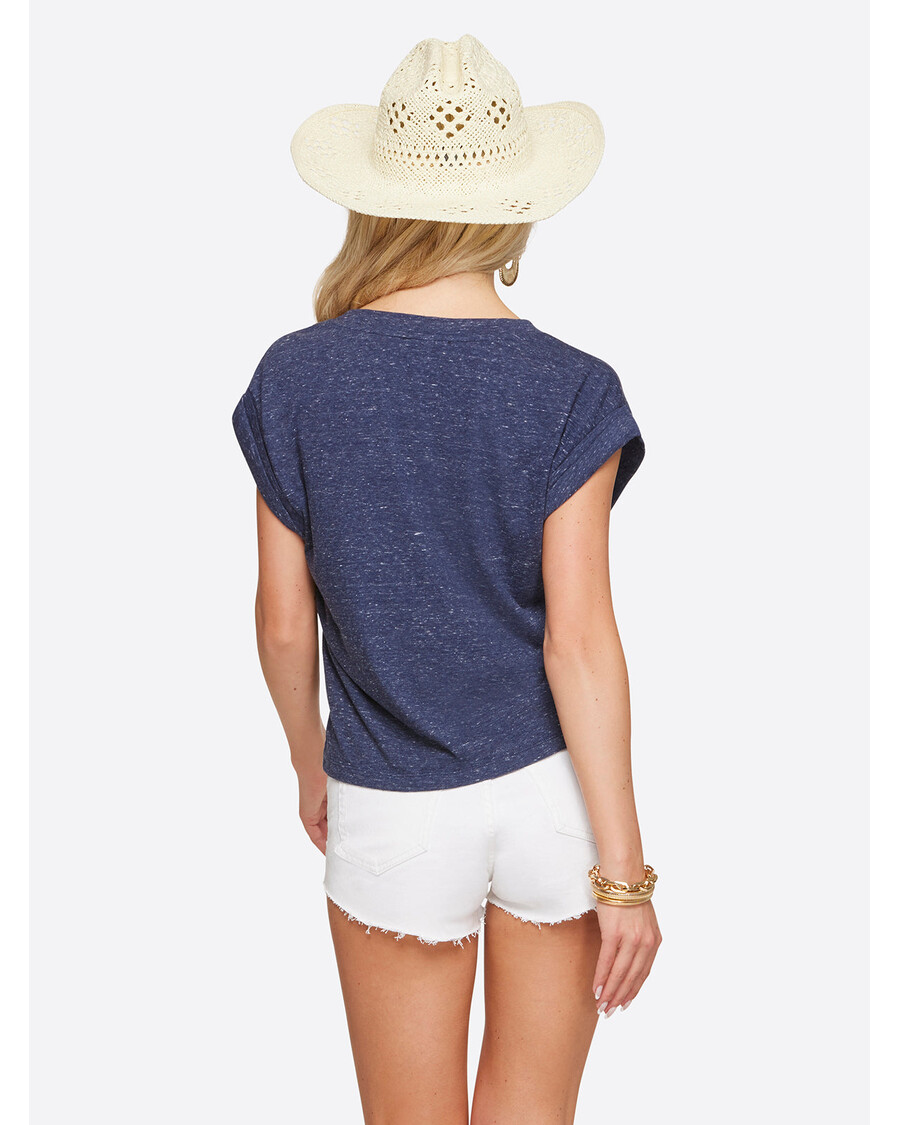 Jessica Simpson Hester Crop Tee in Medieval Blue