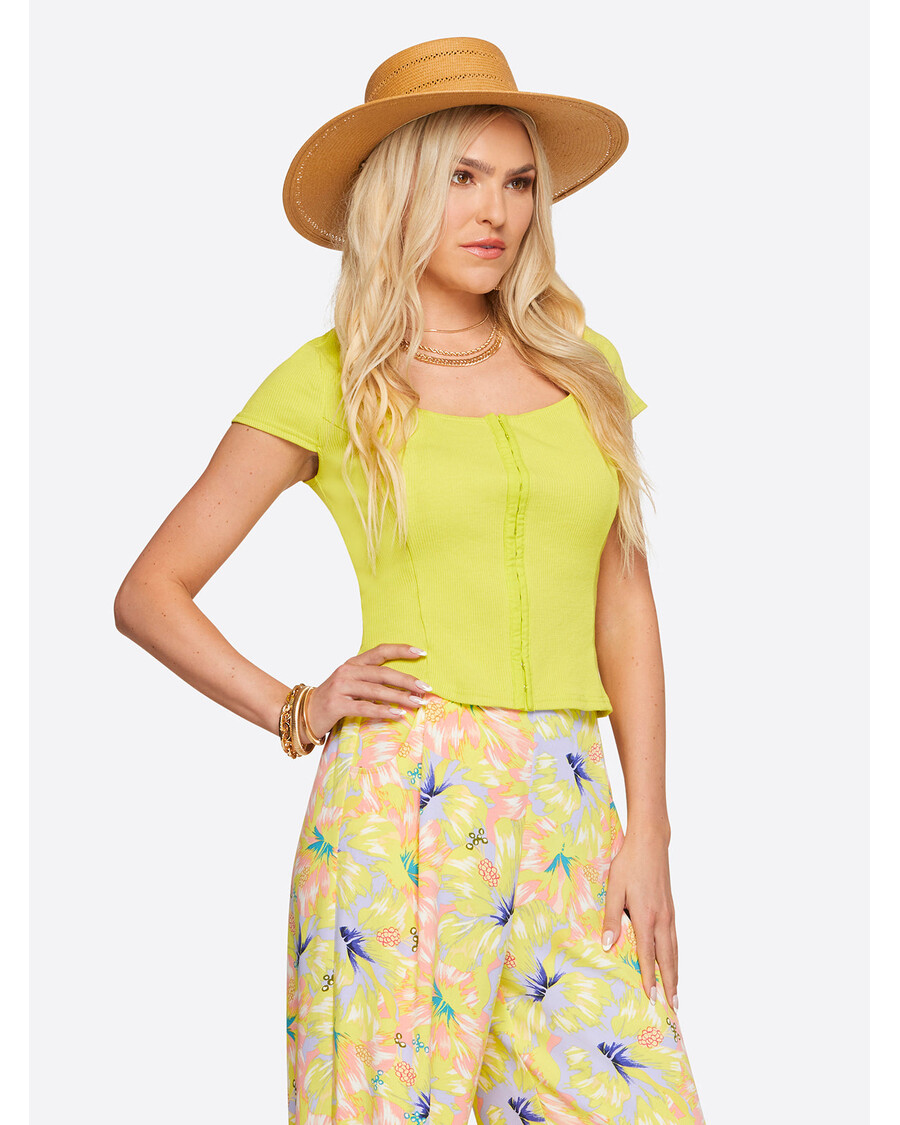 Jessica Simpson Min Top in Limeade