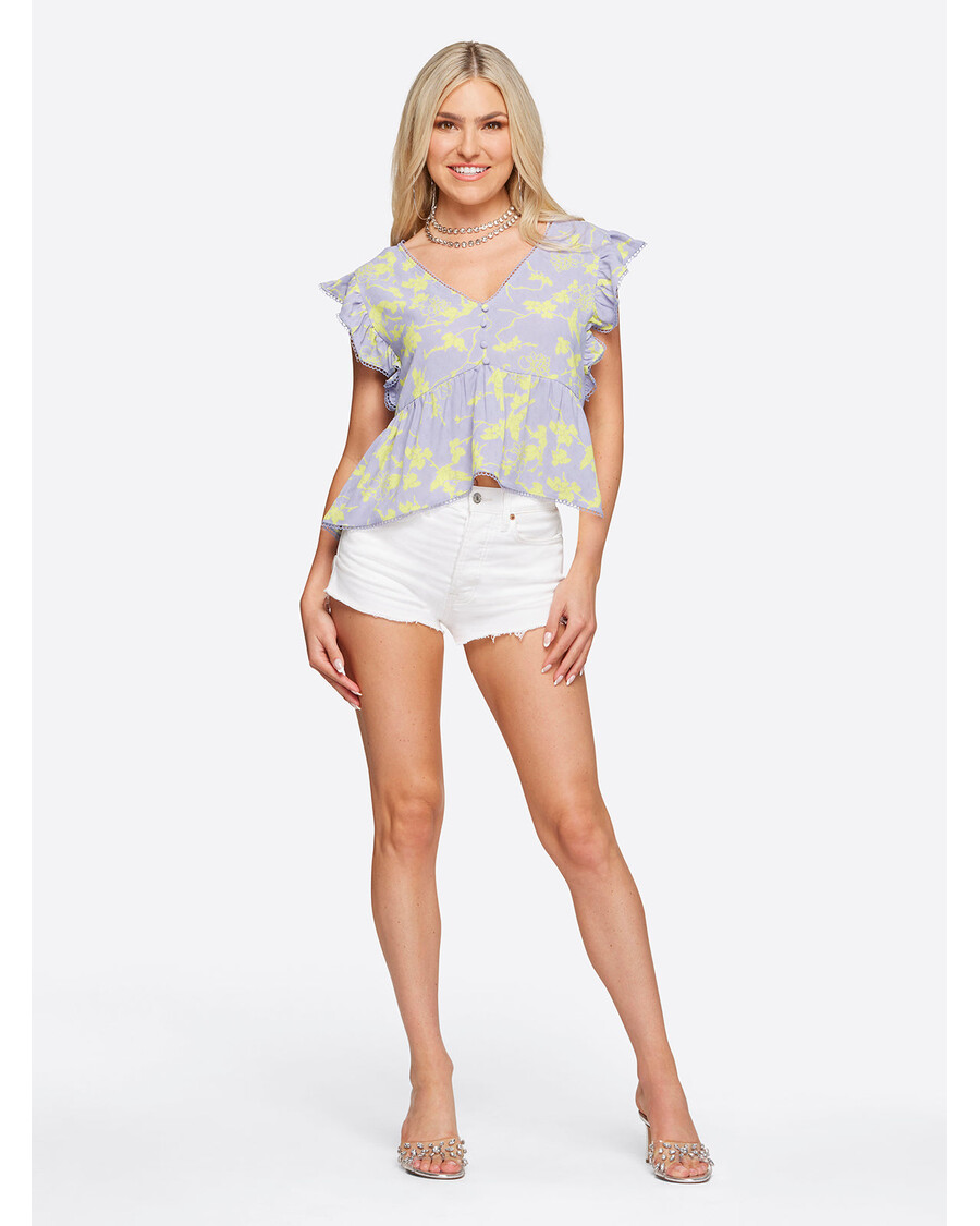 Jessica Simpson Peyton Top in Hidden Lotus