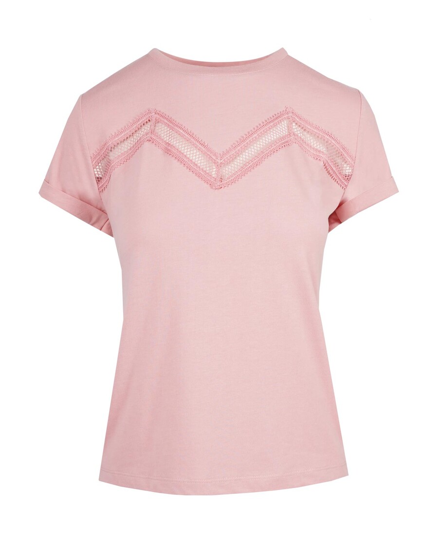 Jessica Simpson Valeriya Tee in Silver Pink
